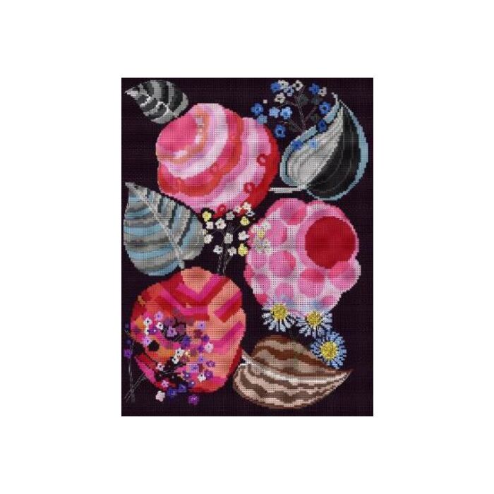 BL1195/77 - Deco Rose Motif From Relais Cross Stitch Kit - 20% off RRP