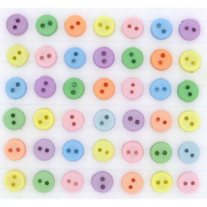 Dress It Up Buttons - Tiny Pastel - 35 buttons