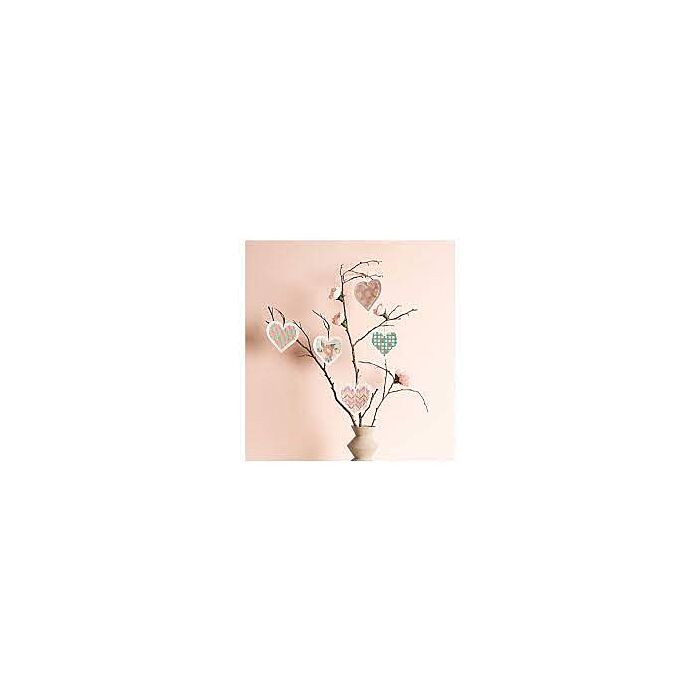 8 Rico Stitchable Heart Shapes - White