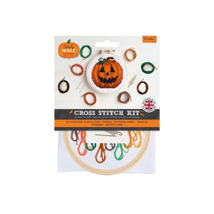 Simply Make Cross Stitch Kit - Pumpkin
