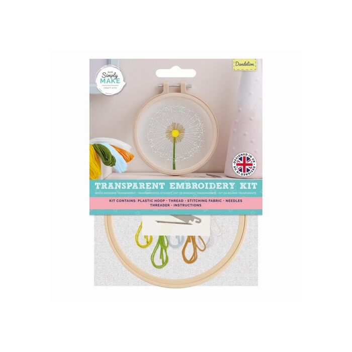  Simply Make Small Transparent Embroidery Kit - Dandelion