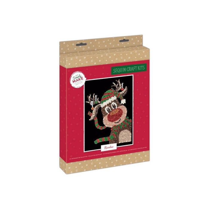  Simply Make Sequin Craft Kit - Christmas Reindeer