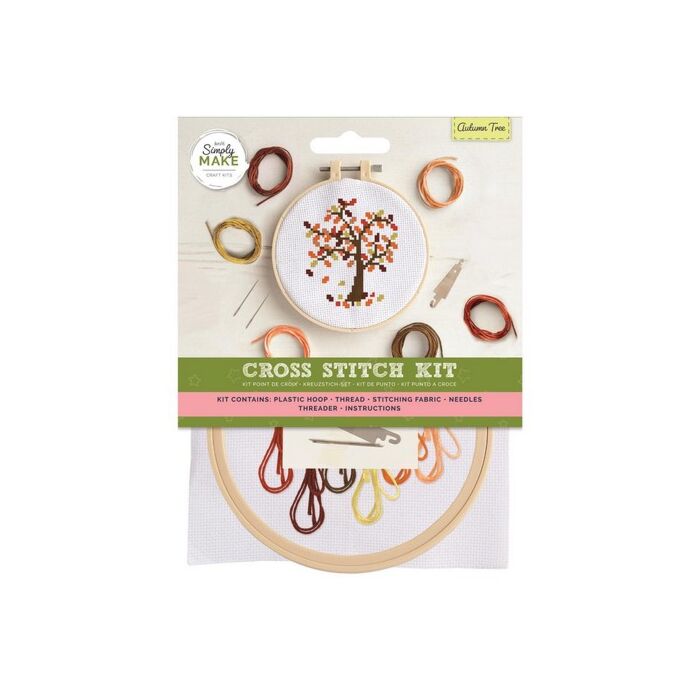 Simply Make Cross Stitch Kit - Autumn Tree