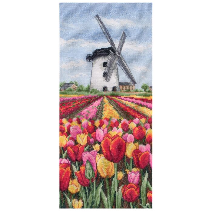 Dutch Tulips Landscape Counted Cross Stitch Kit