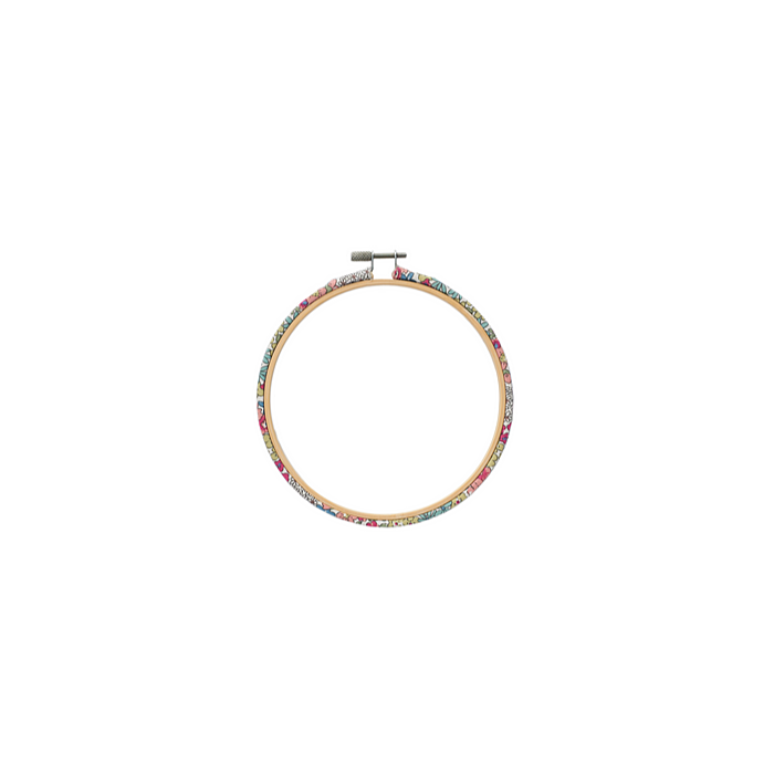 Dimensions Floral Fabric covered hoop - 15cm/6in