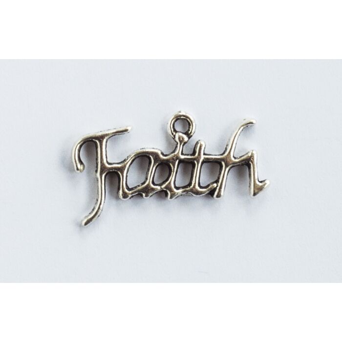 Faith Silver Tone Charms - 3 Pack