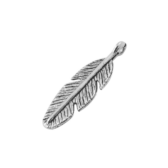 Feather Silver Tone Charms 3 Pack