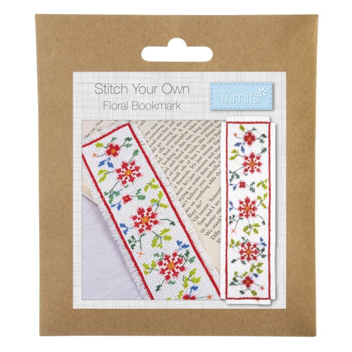 Trimits - Stitch Your Own - Floral Bookmark