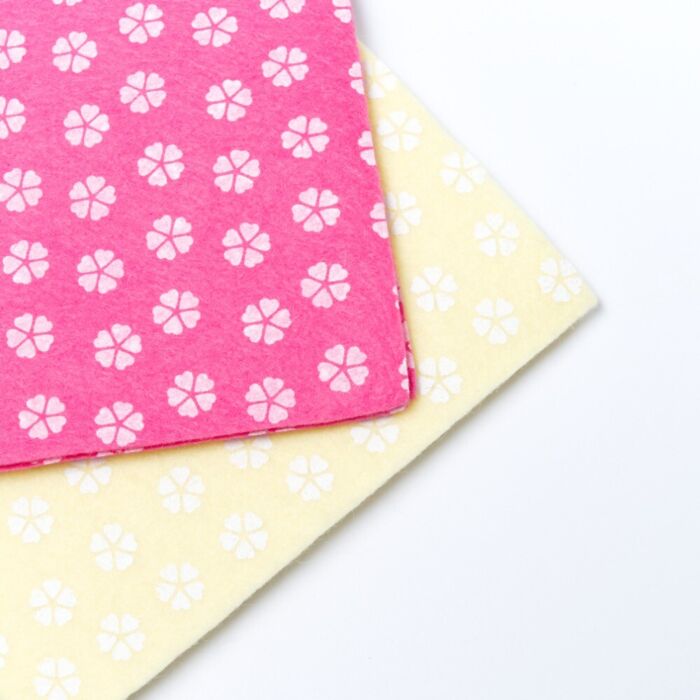 Yellow Flowers Felt Square