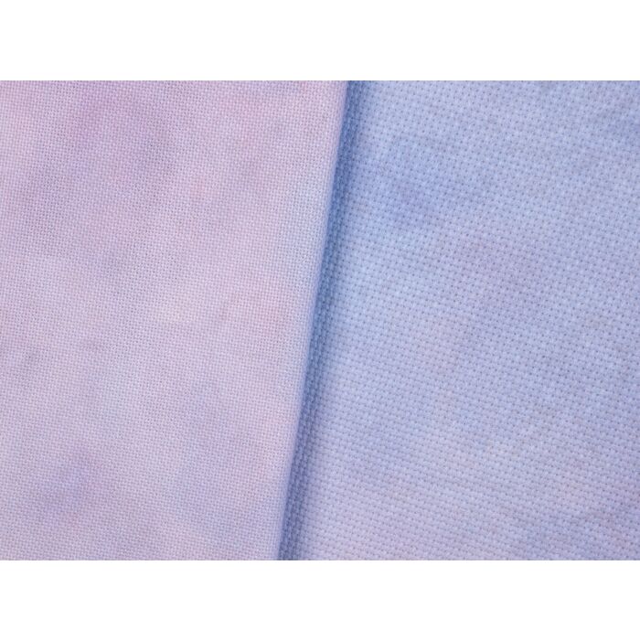 Fabric of the Month Summer 2026 - Soft Flowers Blue/Pink - 14ct Aida 