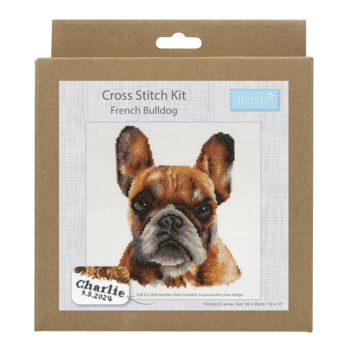 Trimits Dog Cross Stitch Kits: French Bulldog