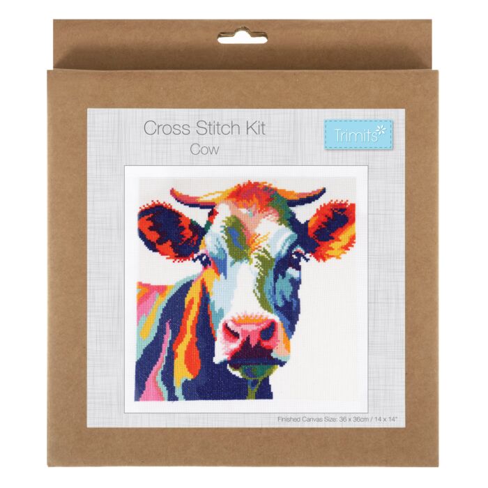 Trimits - Cross Stitch Kit - Colourful Cow
