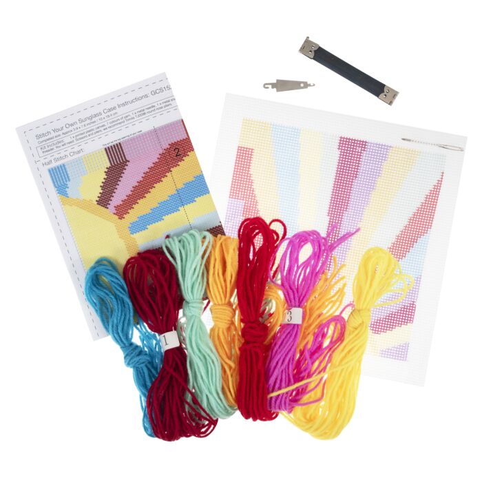 Half Stitch Kit: Stitch Your Own Sunglasses Case: Sunshine