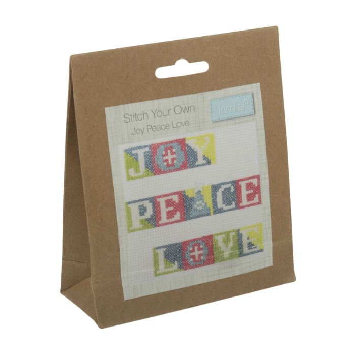 Trimits - Cross Stitch Kit - Joy, Peace & Love