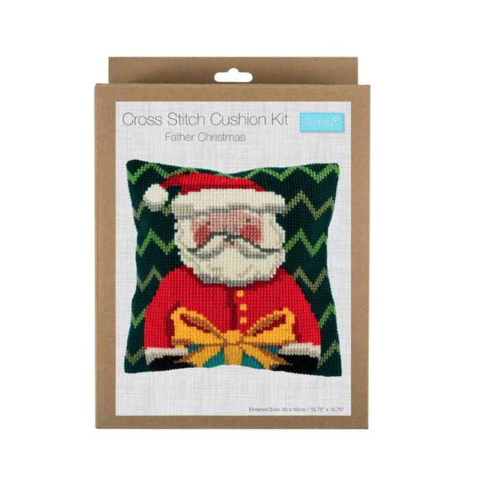 Cross Stitch Cushion Kit - Santa