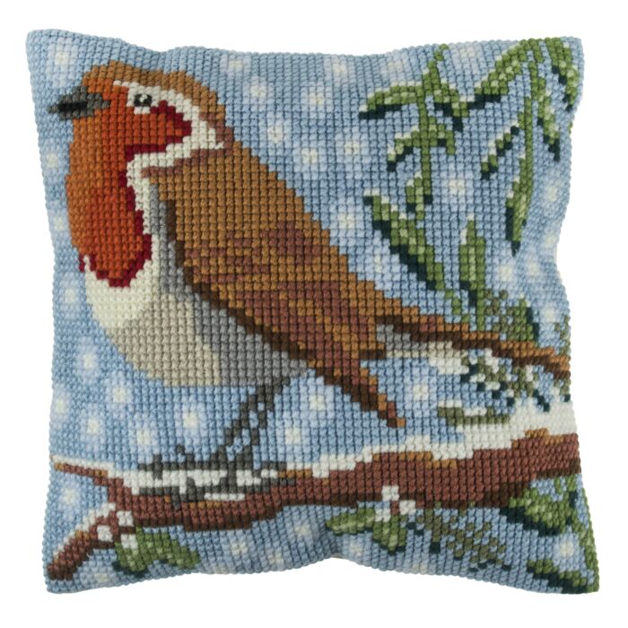 Cross Stitch Cushion Kit - Robin
