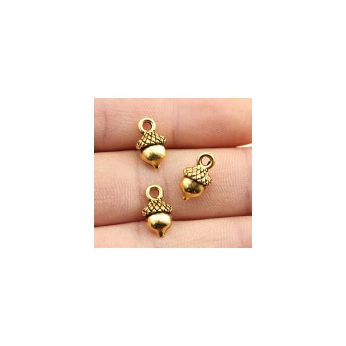 Gold Toned Acorn Charm