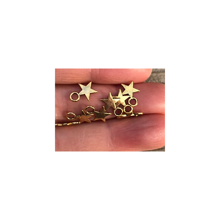 Gold Star Charms - Pack of 5