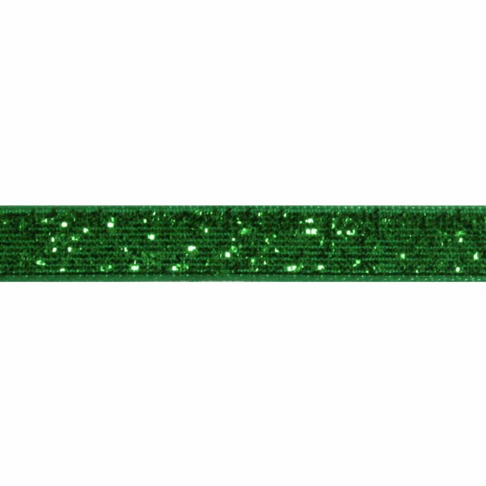 10mm Glitter Velvet Ribbon Green