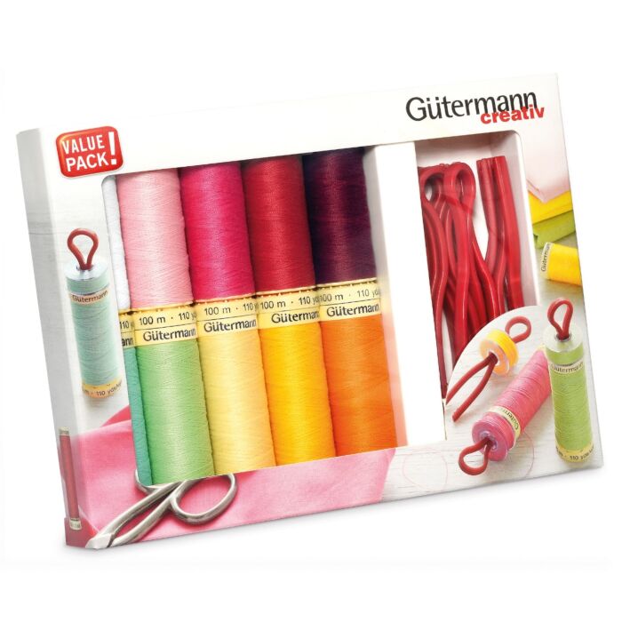 Guttermann Creativ - Thread Set With Bobbins Clips