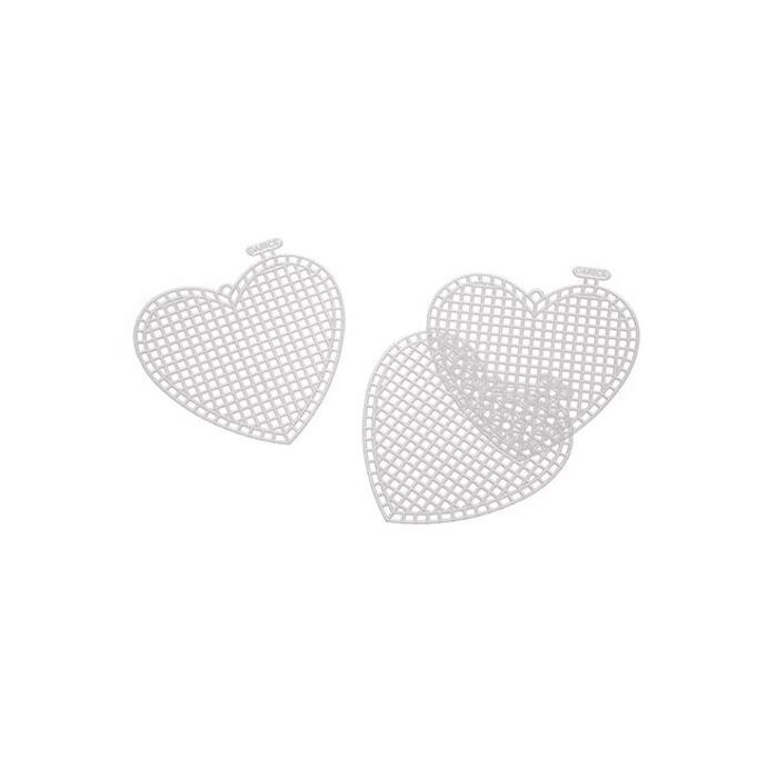 Plastic Canvas 3 Inch Heart Shape - 5 pack 