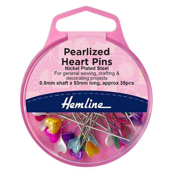 Pearlised Heart-Head Pins