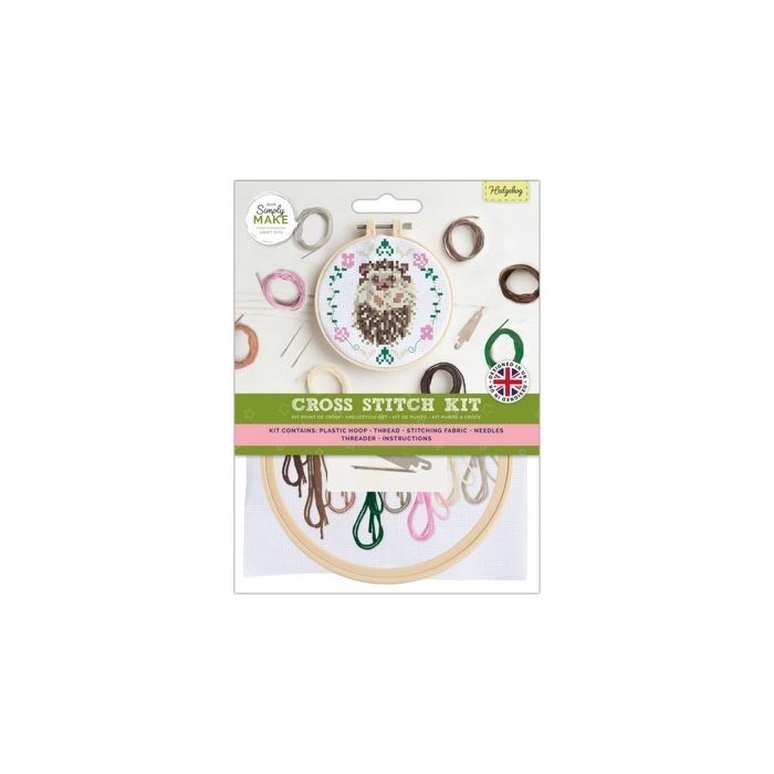 Simply Make Cross Stitch Kit - Hedgehog