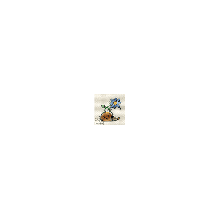 Mouseloft Hedgehog with Flower Cross Stitch Kit - 003-K01sml