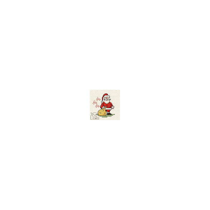 Mouseloft Ho Ho Ho Santa Cross Stitch Kit With Card And Envelope - J33stl