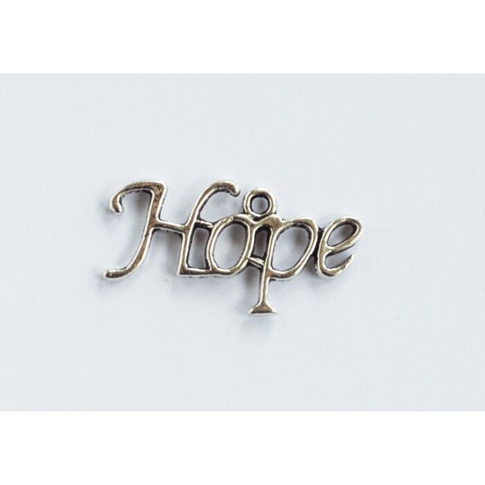 Hope Silver Tone Charms - 3 Pack