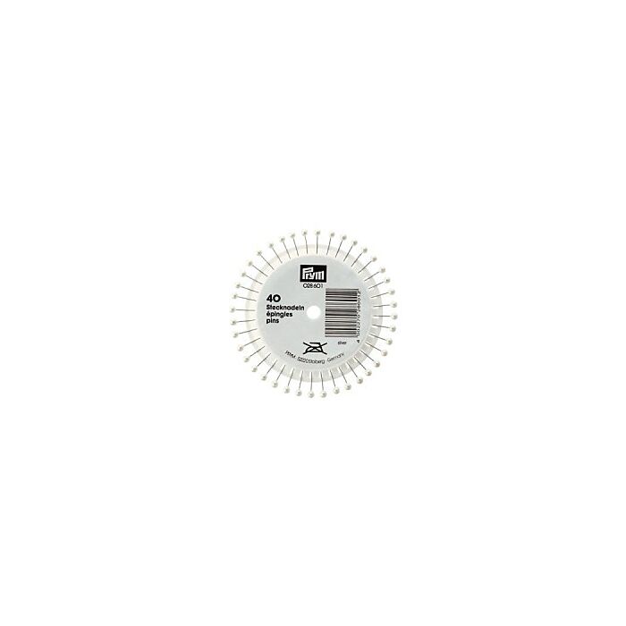 Prym Pearl Headed Pins - Silver 40mm L, 40 per Pack