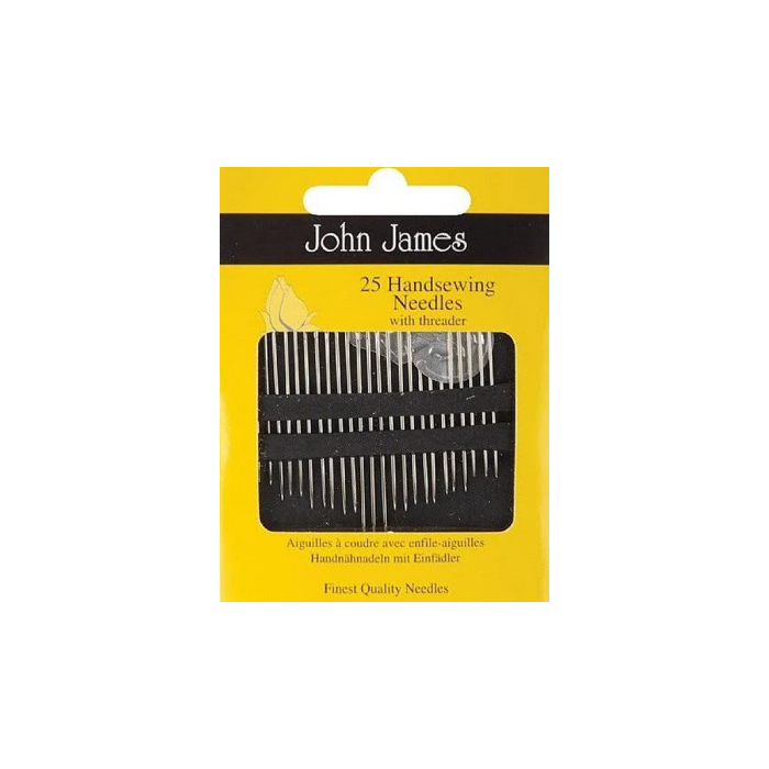 John James 25 Hand Sewing Needles and Threader