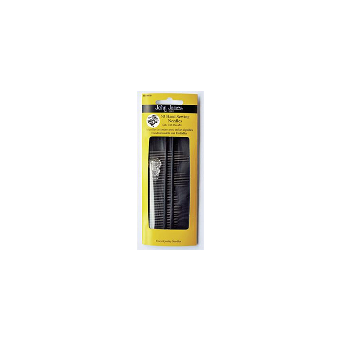 John James 50 Hand Sewing Needles and Threader
