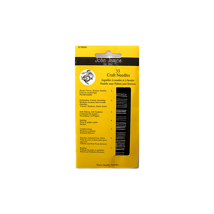 John James 33 Hand Craft Needles 