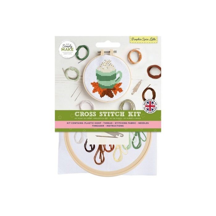 Simply Make Cross Stitch Kit - Pumpkin Spice Latte