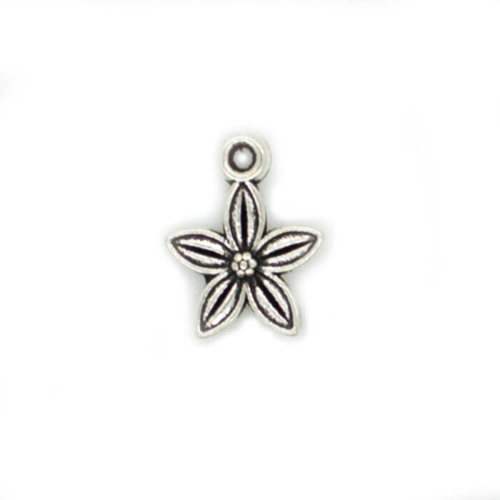 Silver Flower Charms - 4 Pack