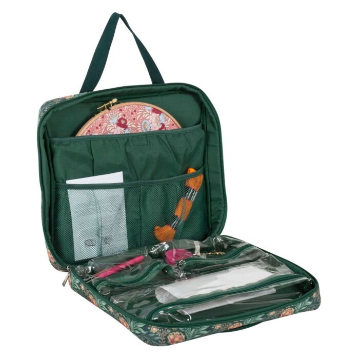 Woodblock Green - Craft Bag