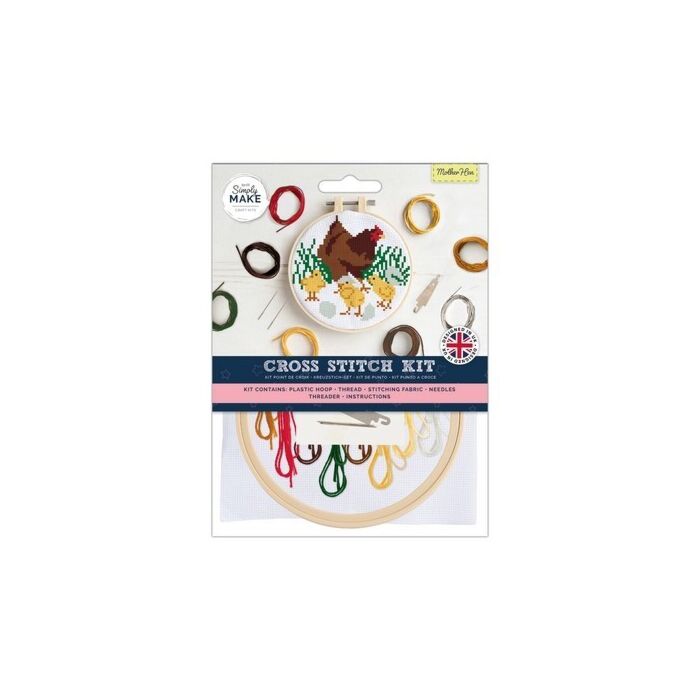Simply Make Cross Stitch Kit - Mother Hen
