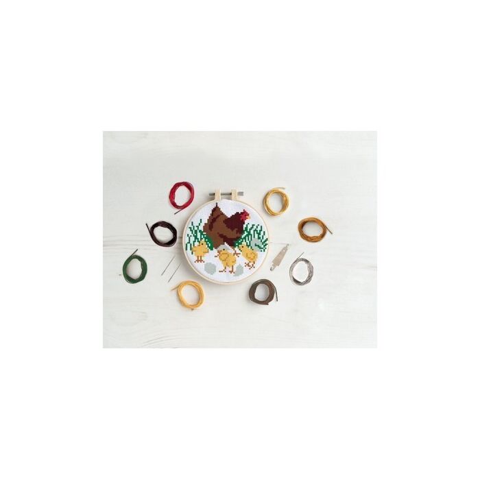 Simply Make Cross Stitch Kit - Mother Hen