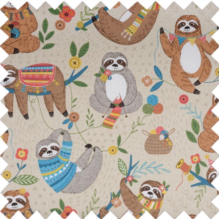 Organiser Case with cute Sloth Design - Free Lemon Pincushion with every purchase