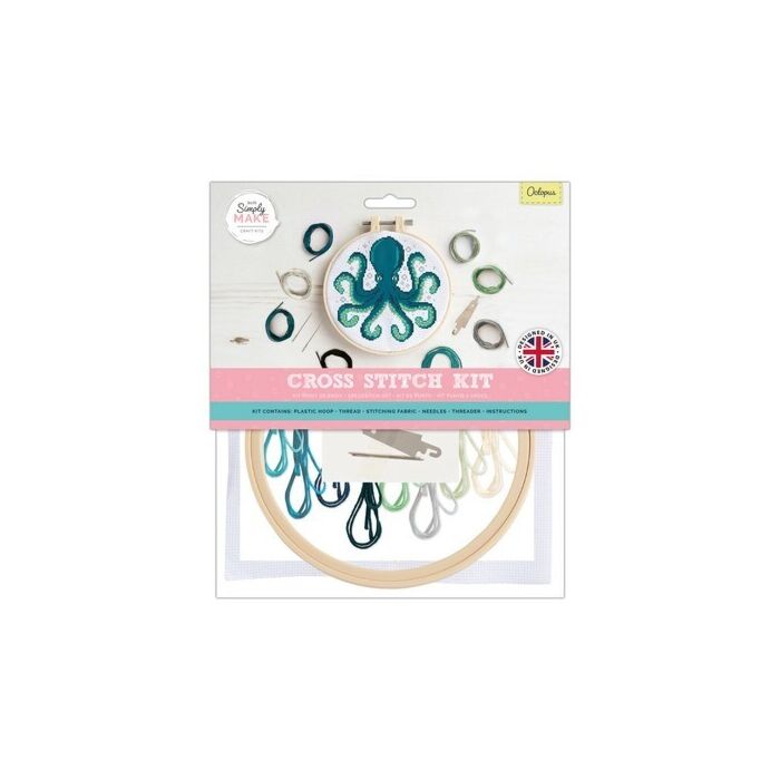 Simply Make Large Cross Stitch Kit - Octopus