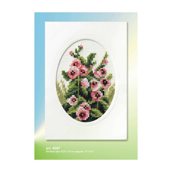 Orchidea Card kit - Hollyhocks