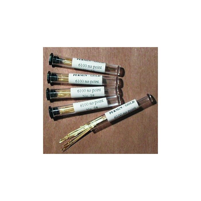 Permin Tube of 20 x Size 22 Gold Plated Tapestry Needles