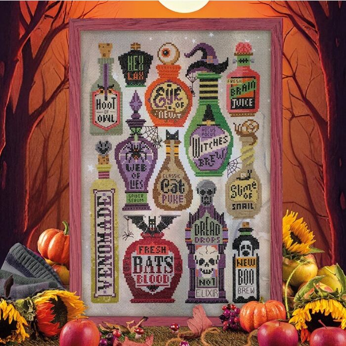 Cross Stitcher Project Pack XST427 - Halloween Bottles
