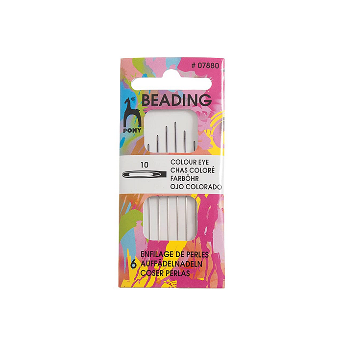 Pony Colour Eye Beading Needles Size 10
