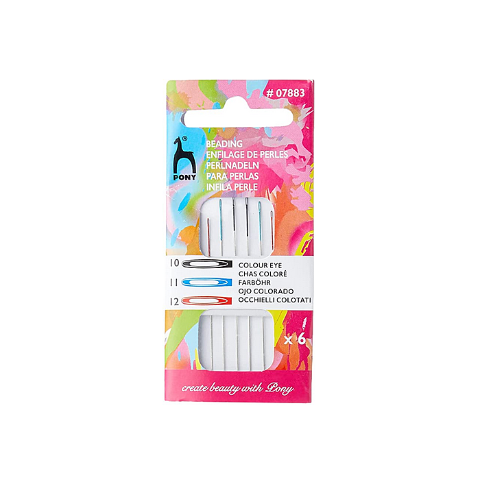 Pony Colour Eye Beading Needles Size 10/12