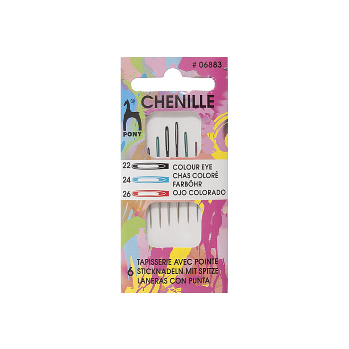 Pony Colour Eye Chenille Needles Size 22/26