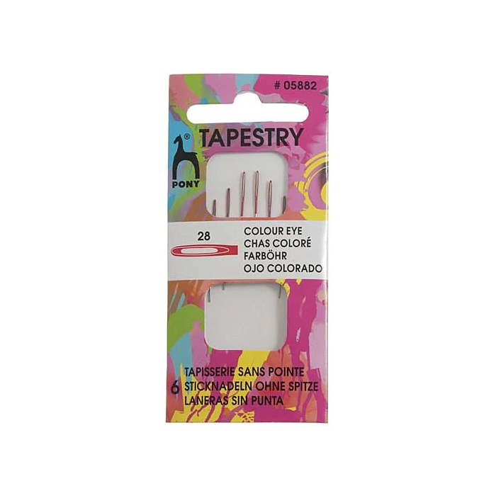 Pony Colour Eye Tapestry Needles Size 28