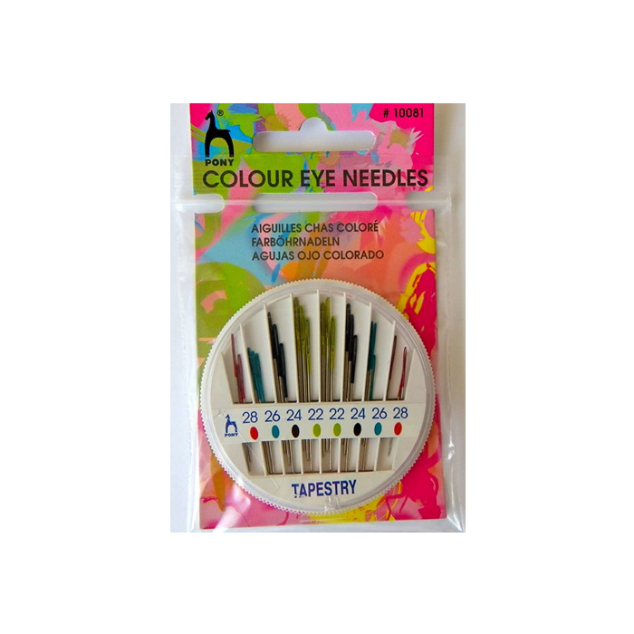 Pony Colour Eye Tapestry Needles Assorted sizes 22-28