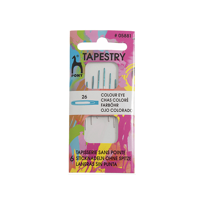 Pony Colour Eye Tapestry Needles Size 26
